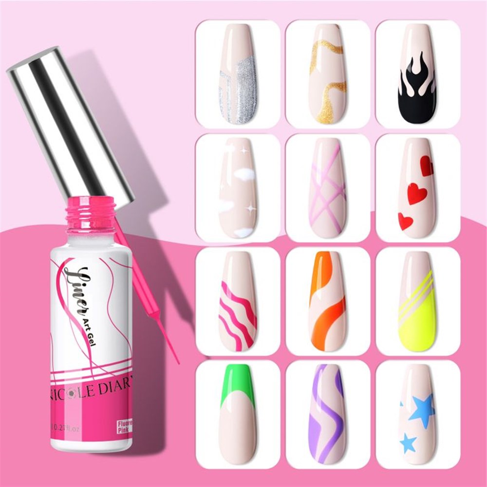 NICOLE DIARY 8 ml NAIL ART PAINTING GEL SET 12 parça 