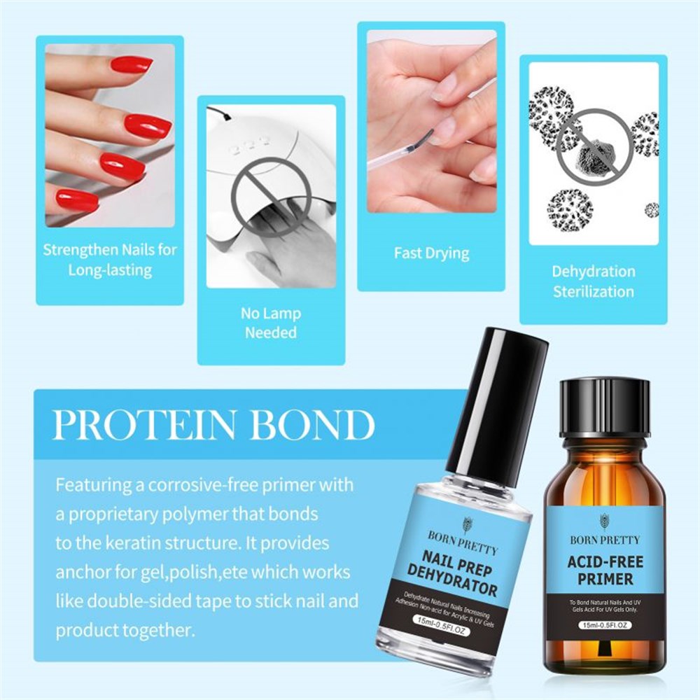 OJE DEPOSU BORN PRETTY ASİTSİZ YENİ DEHYDRATOR VE PRIMER SET