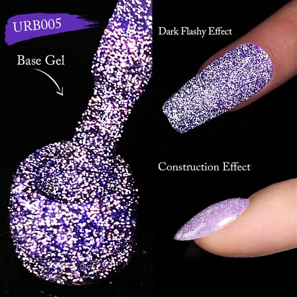 UR SUGAR 7ml REFLECTIVE (REFLEKTÖRLÜ FLASH) RUBBER BASE GEL URB005