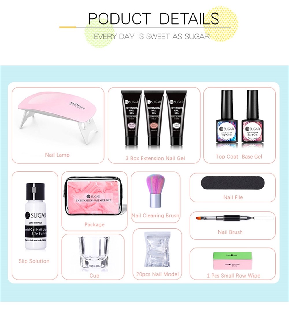 UR SUGAR EXTENSION NAIL GEL KIT( POLY GEL YAPIM SETİ)