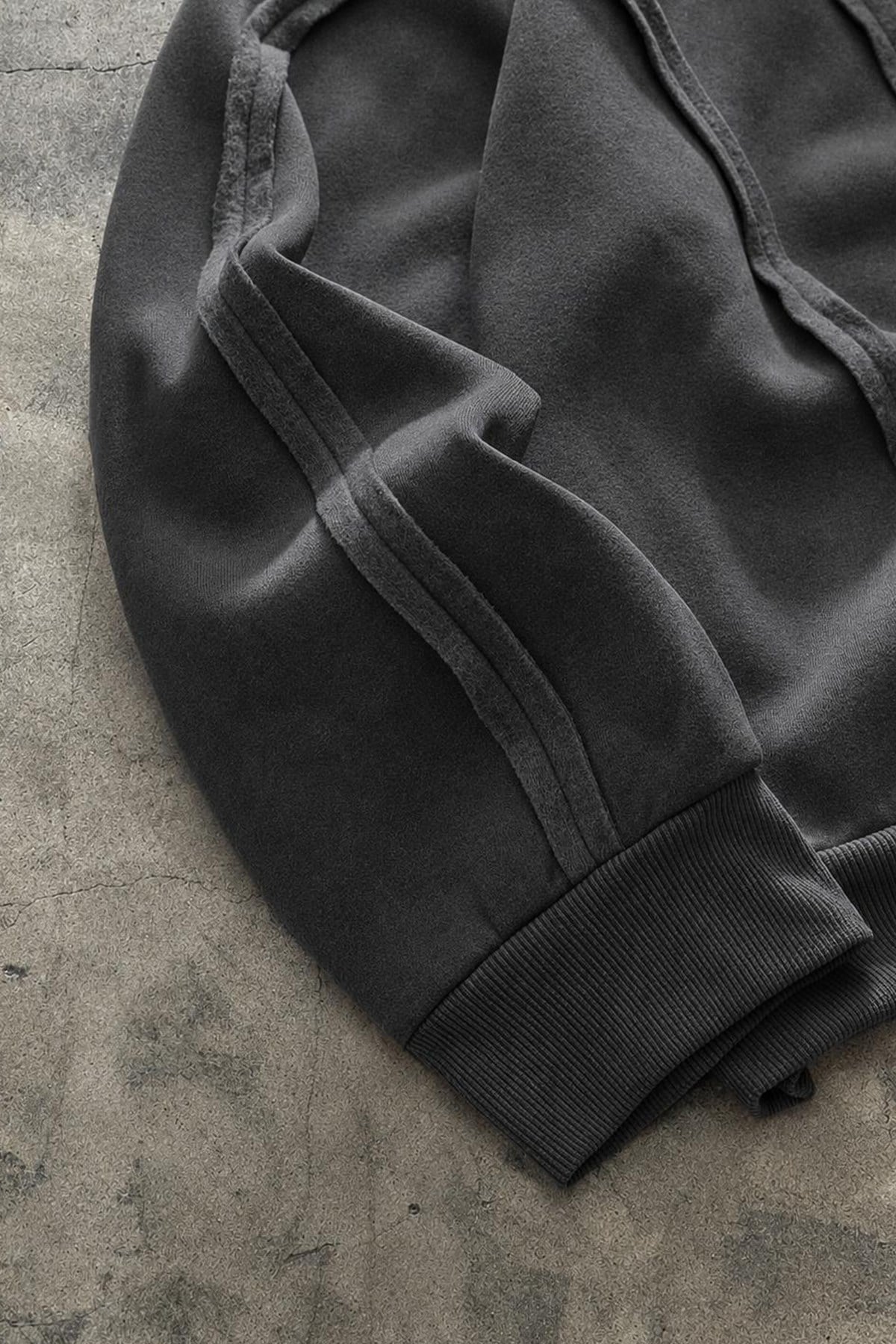 Kavisli Antrasit Oversize Sweatshirt - www.northlondon.com.tr