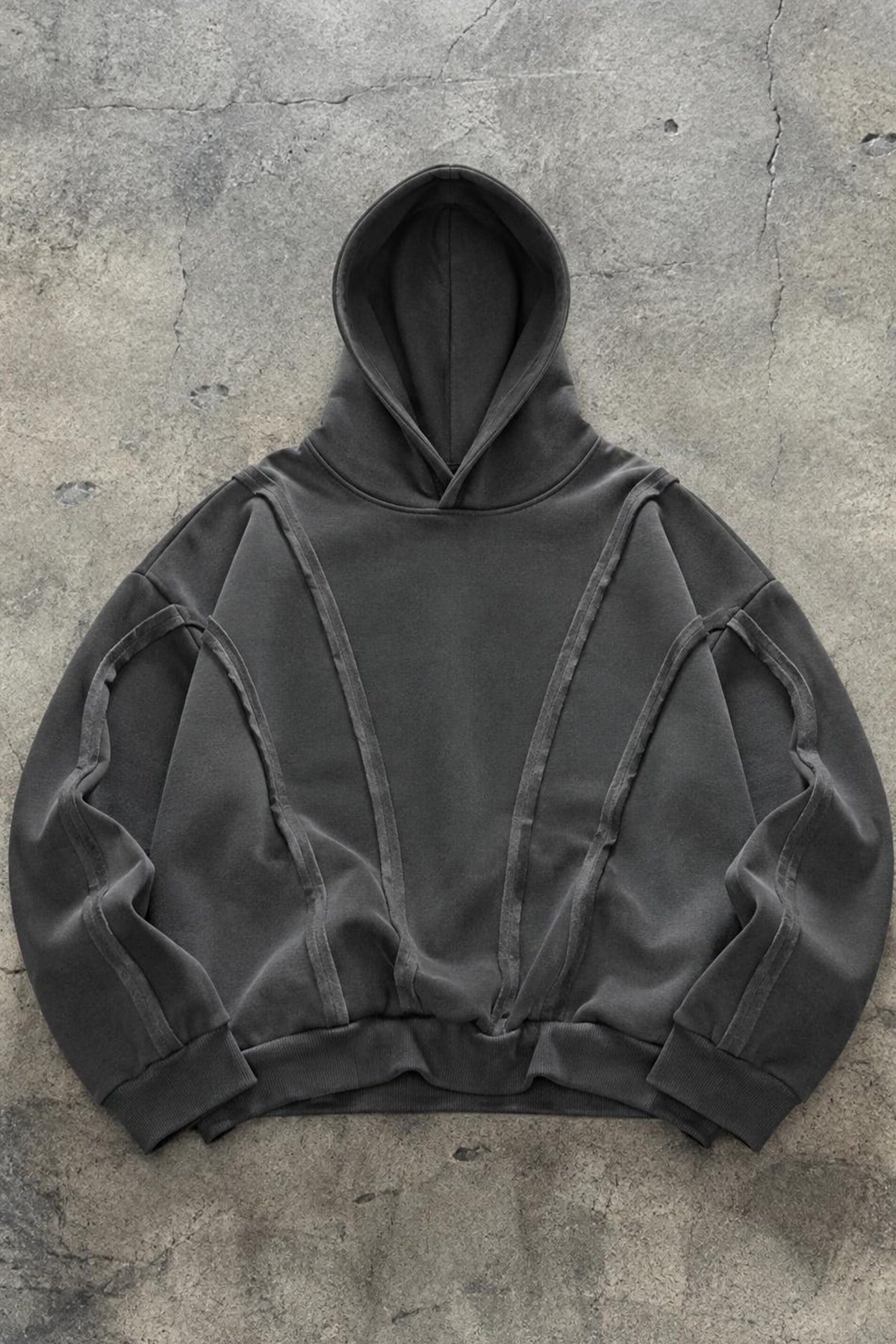 Kavisli Antrasit Oversize Sweatshirt - www.northlondon.com.tr
