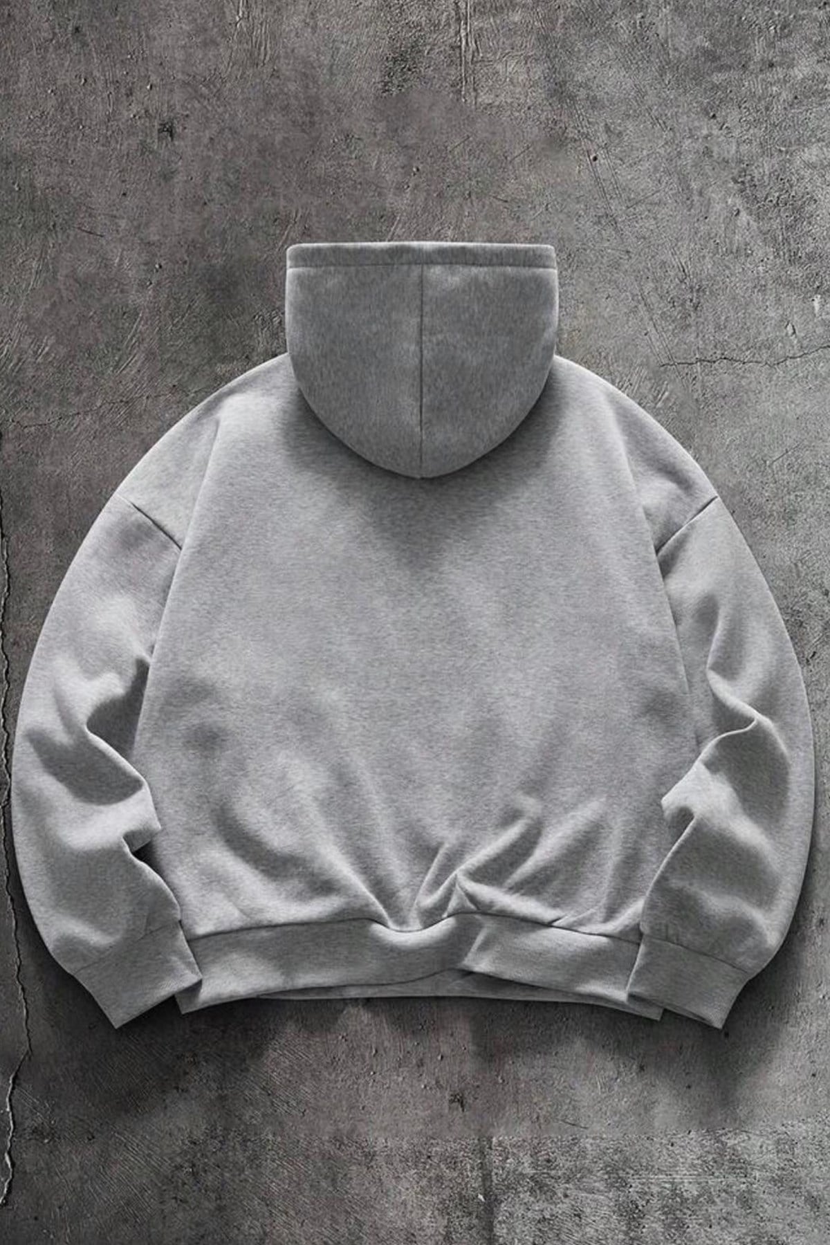 Kavisli Gri Oversize Sweatshirt - www.northlondon.com.tr