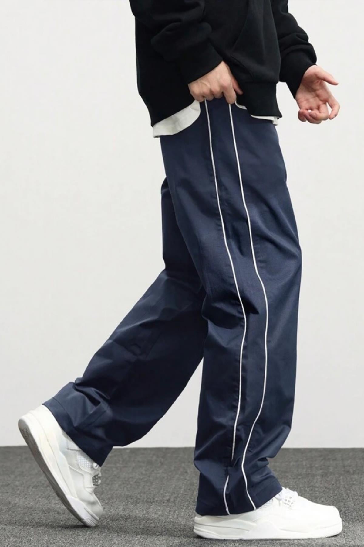 Lavcivert Paraşüt Kumaş Yarım Oversize Eşofman Altı - www.northlondon.com.tr