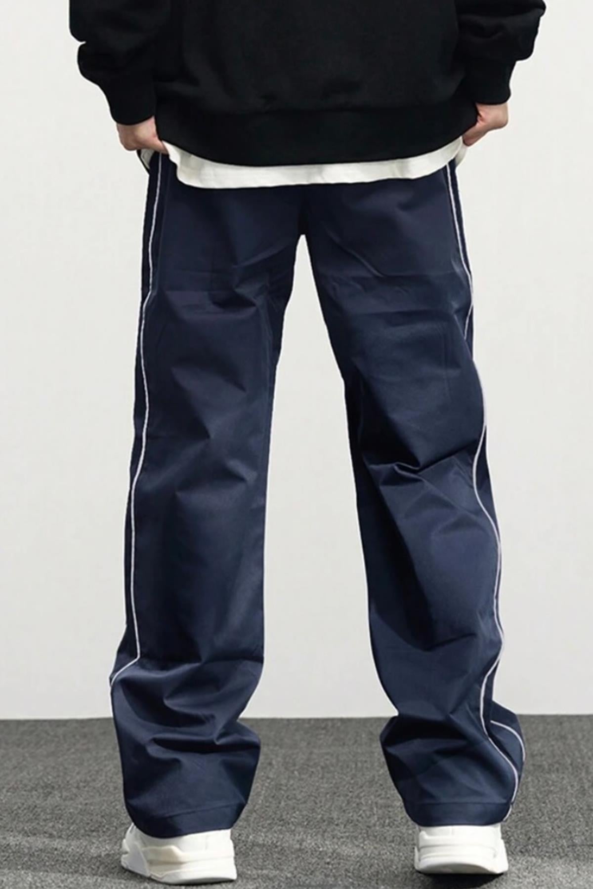Lavcivert Paraşüt Kumaş Yarım Oversize Eşofman Altı - www.northlondon.com.tr