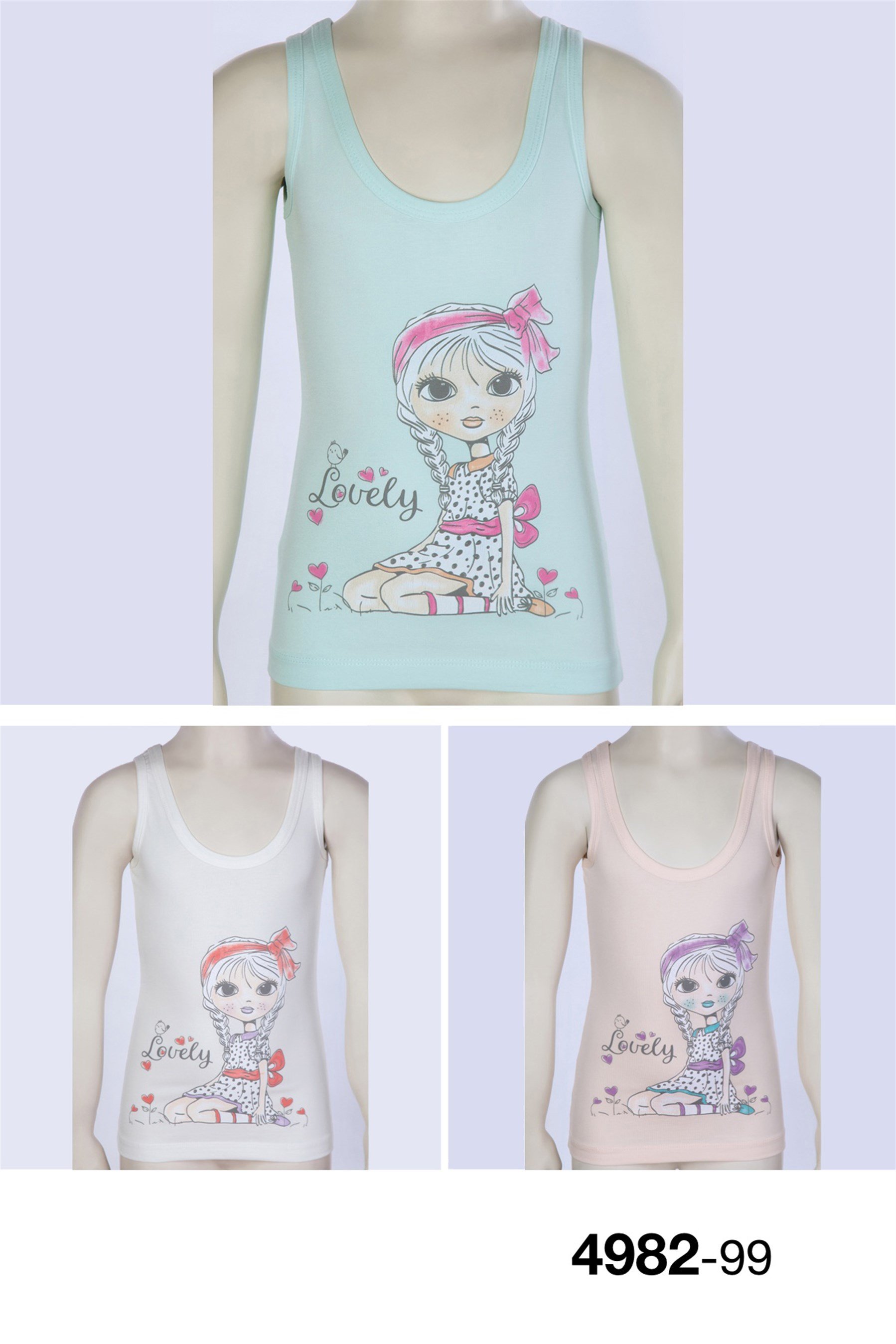 4982 Baykar Kız Çocuk Gen Ask Atlet