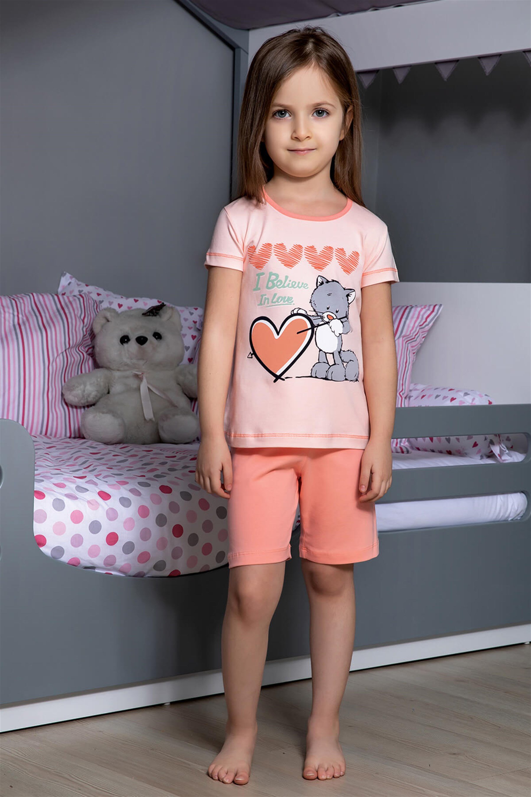 9103-226 Baykar Kız Çocuk Kaprı Takım Açık Pembe