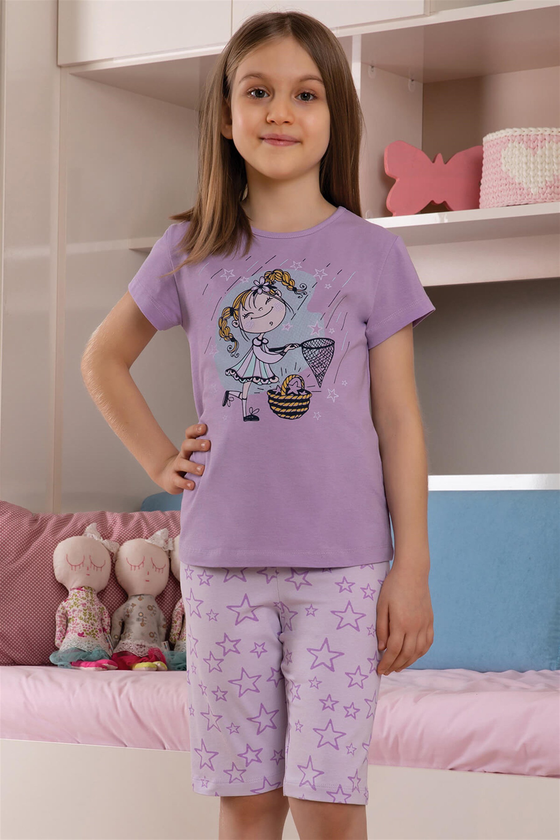 9106-216 Baykar Kız Çocuk Kaprı Takım Lila