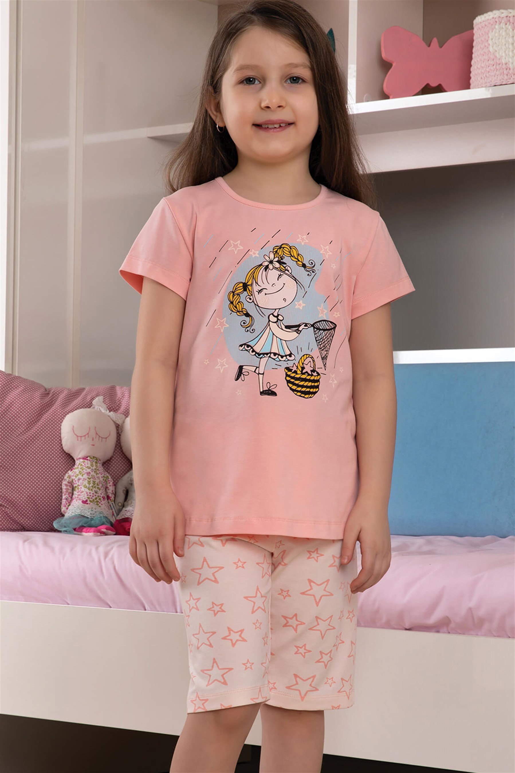 9106-515 Baykar Kız Çocuk Kaprı Takım Pembe