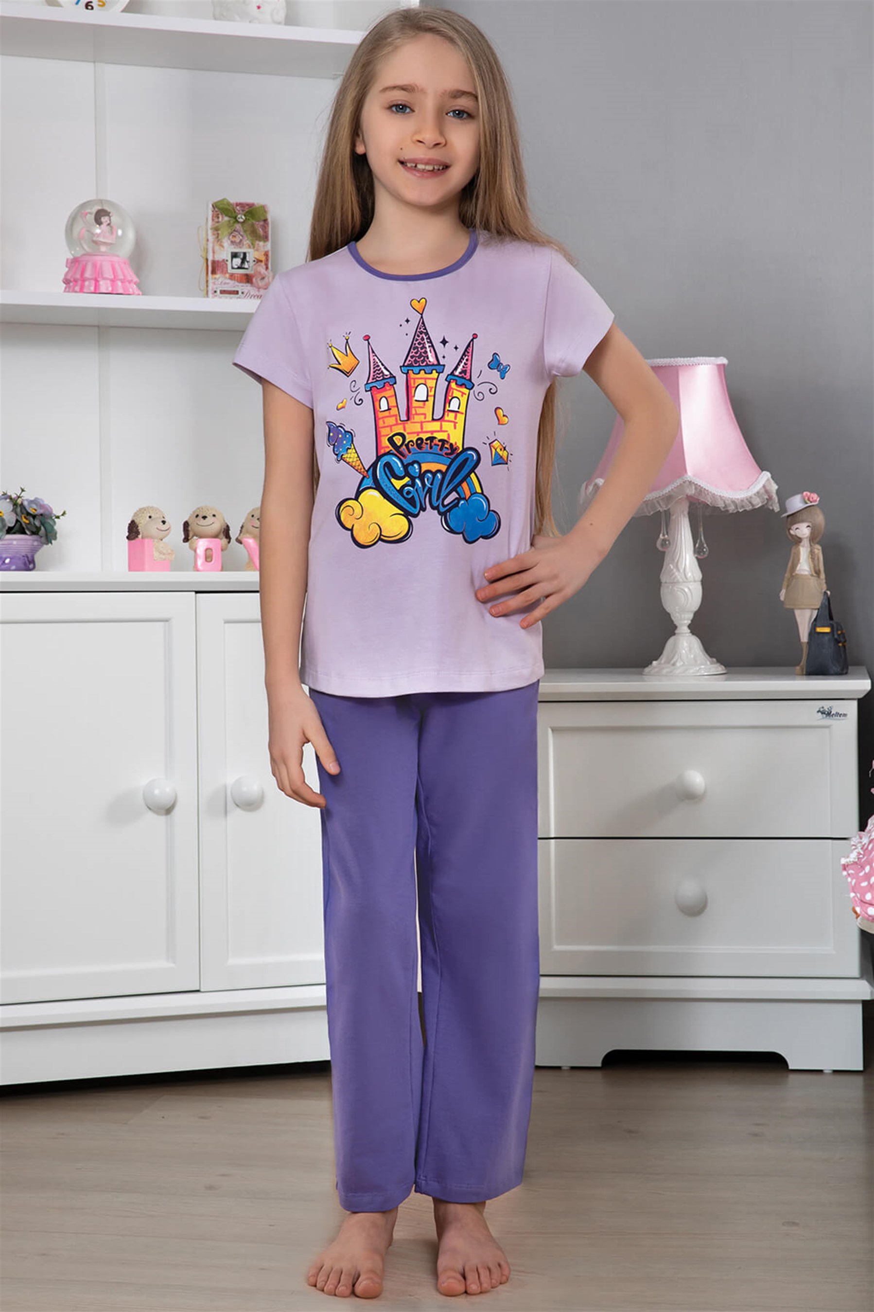 9109 Baykar Kız Çocuk Pıjama Takım