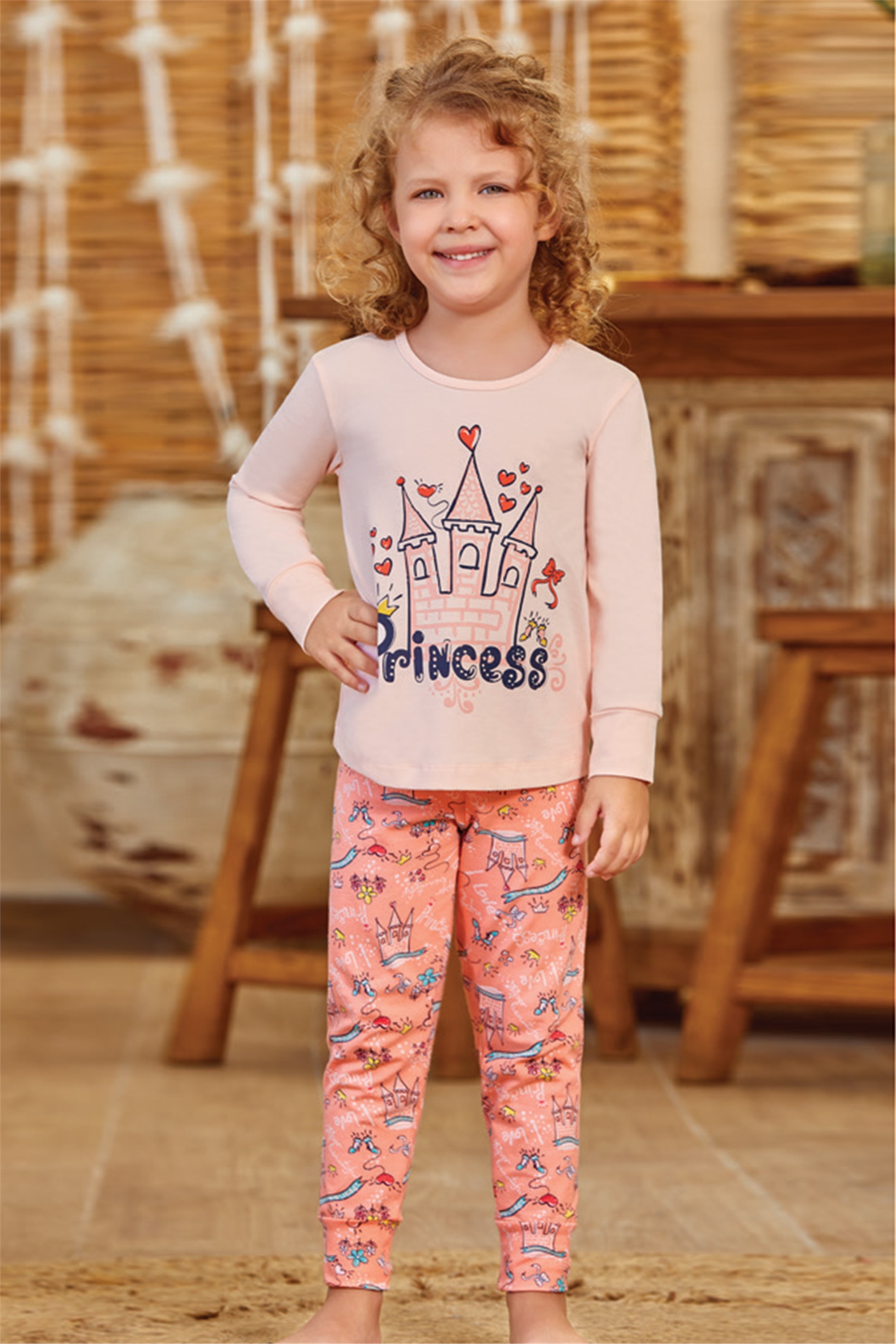 9128 Baykar Kız Çocuk Pijama Takımı