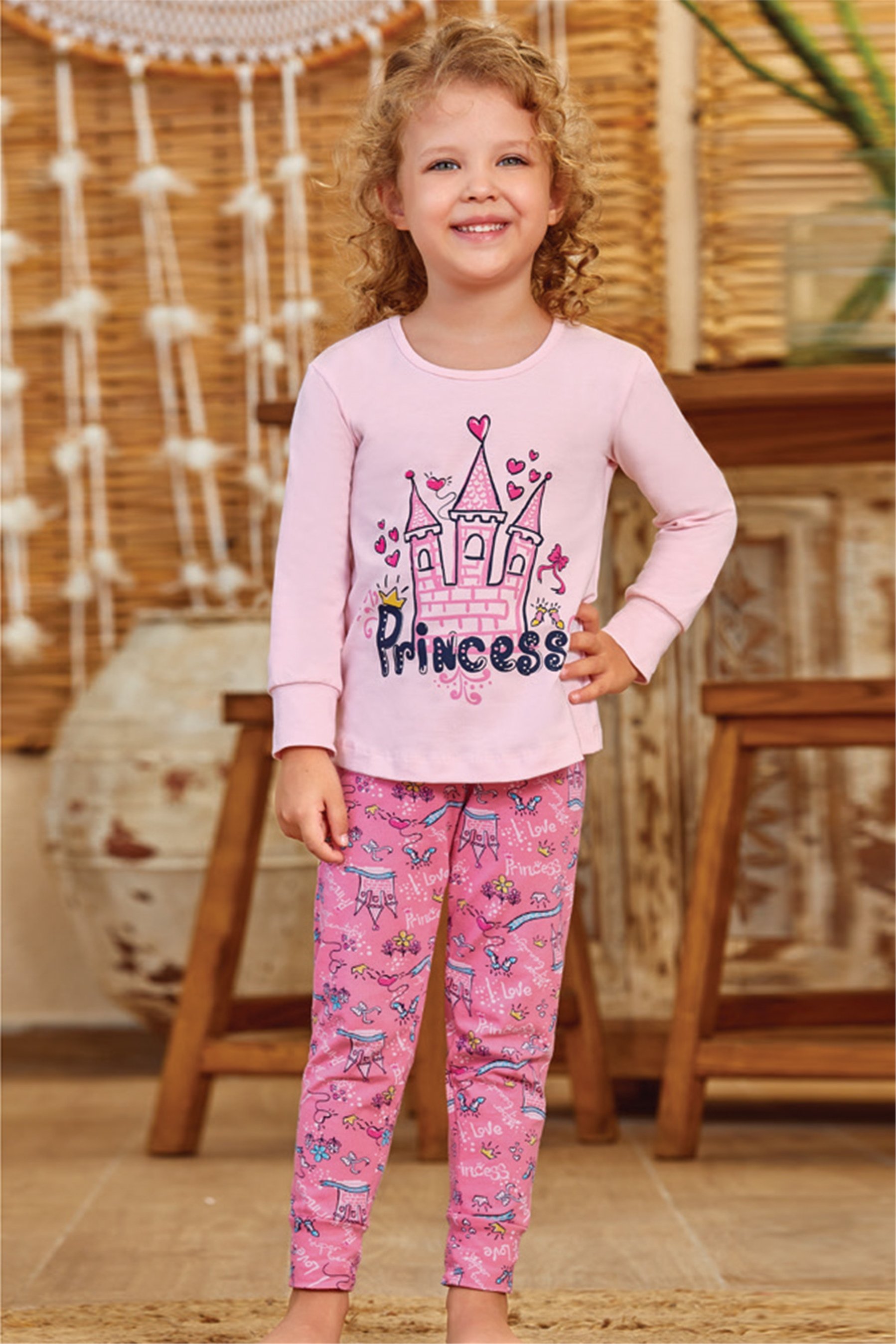 9128 Baykar Kız Çocuk Pijama Takımı