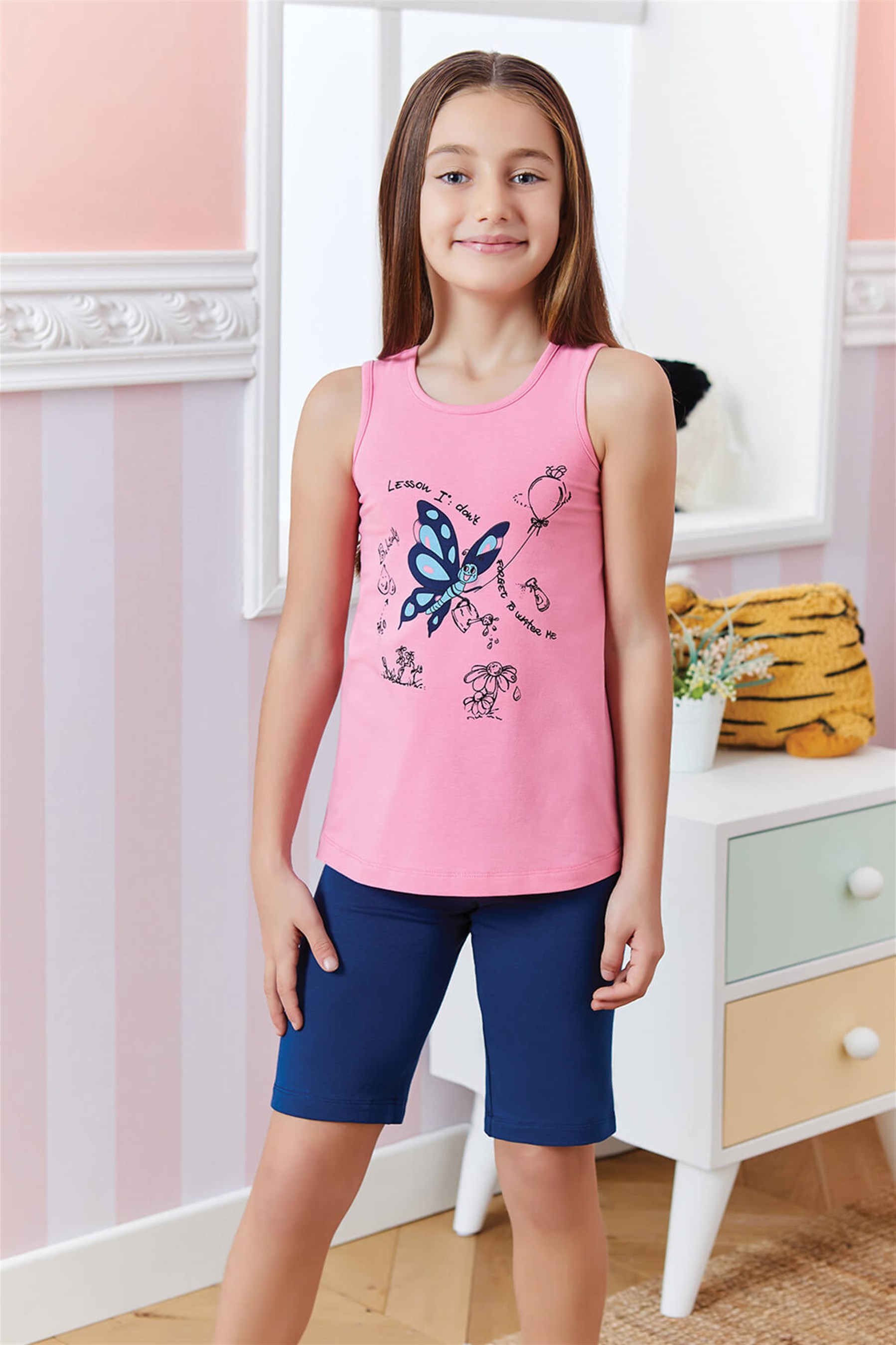 9277 Baykar Kız Çocuk Kapr Pijama Takımı