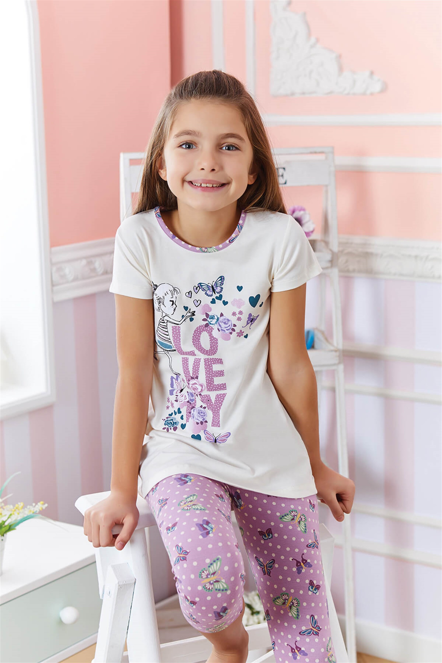 9282 Baykar Kız Çocuk Tayt Pijama Takımı