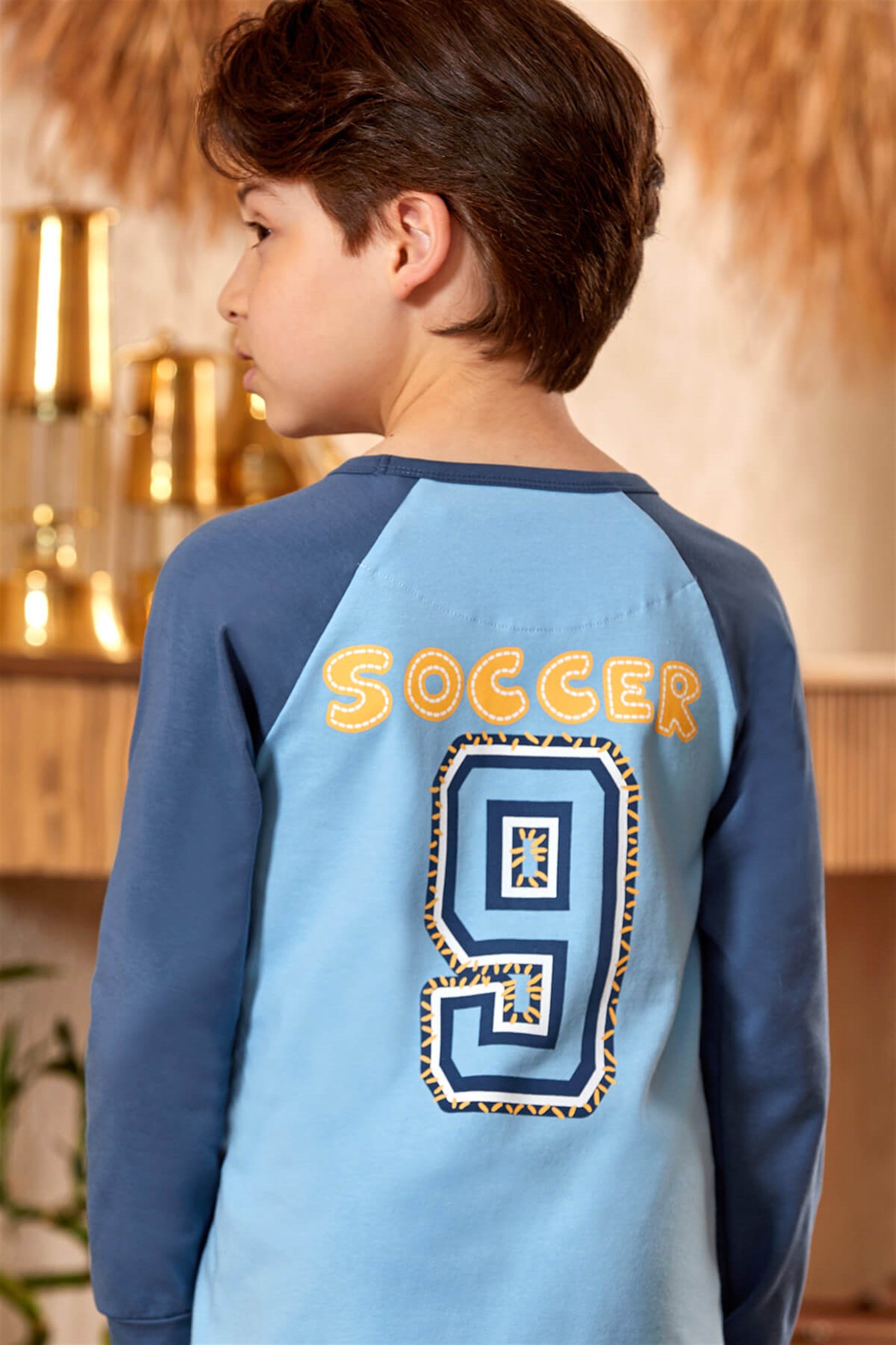 9797 Erkek Çocuk Pijama Takımı Lacivert