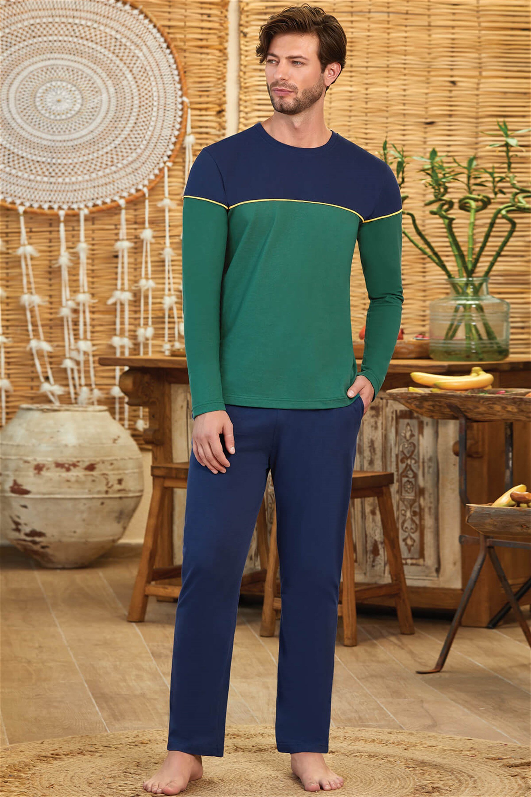 9844 Baykar Erkek Pijama Takımı Lacivert