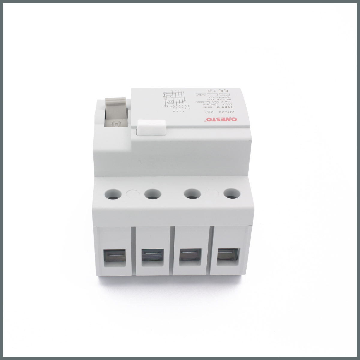 25A B Tipi RCCB (3P+N) 30mA Scc:6kA 