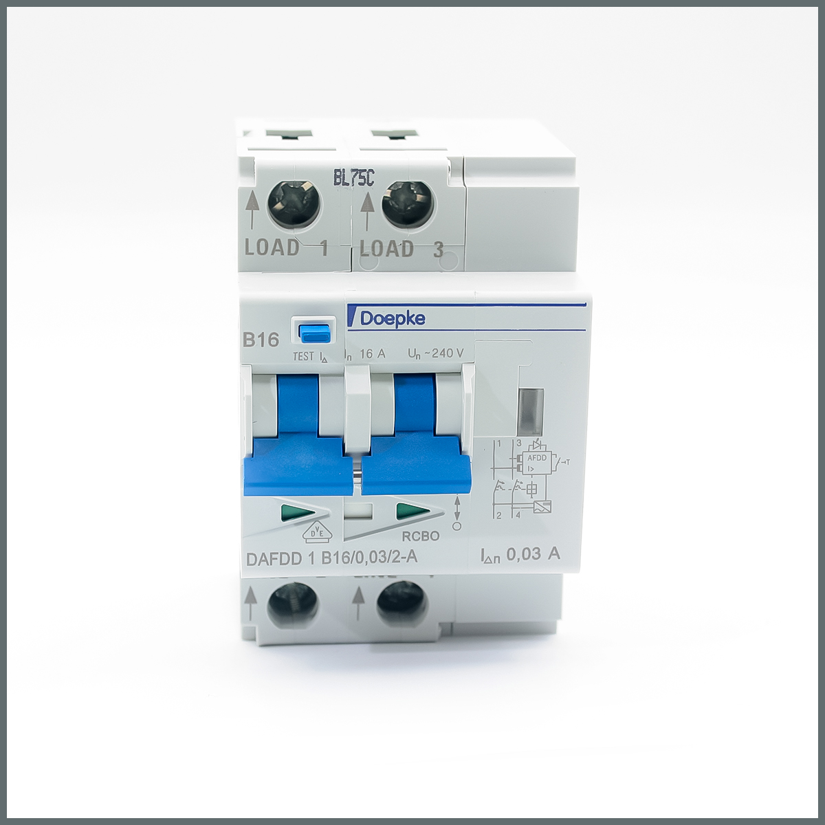 2x16A DAFDD 0,03A (A tipi) (Karakteristik B) 