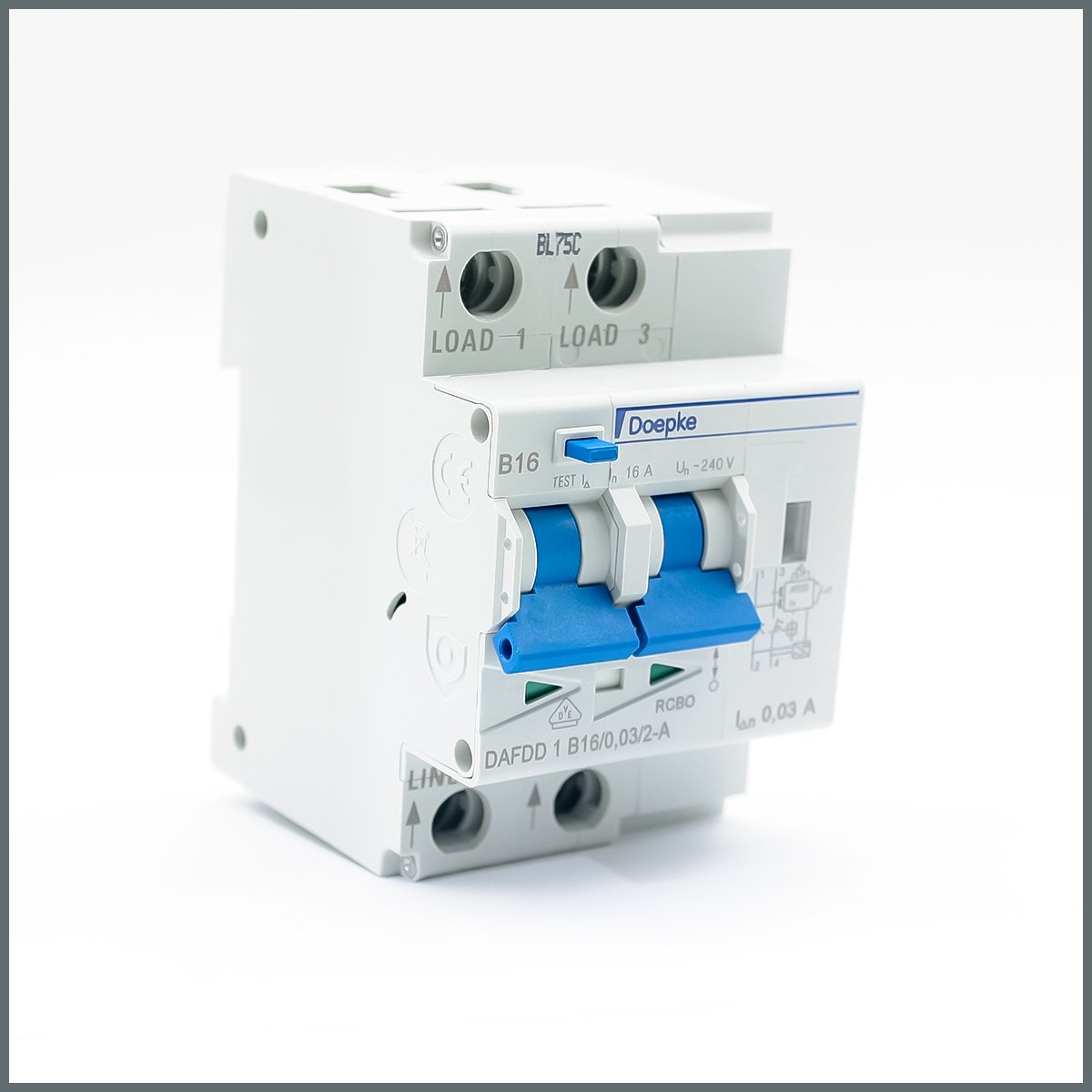 2x16A DAFDD 0,03A (A tipi) (Karakteristik B) 