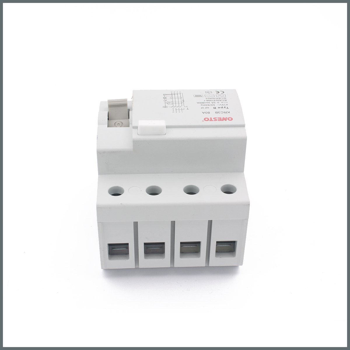 300mAOnesto 80A B Tipi RCCB (3P+N) 300mA Scc:6kA 
