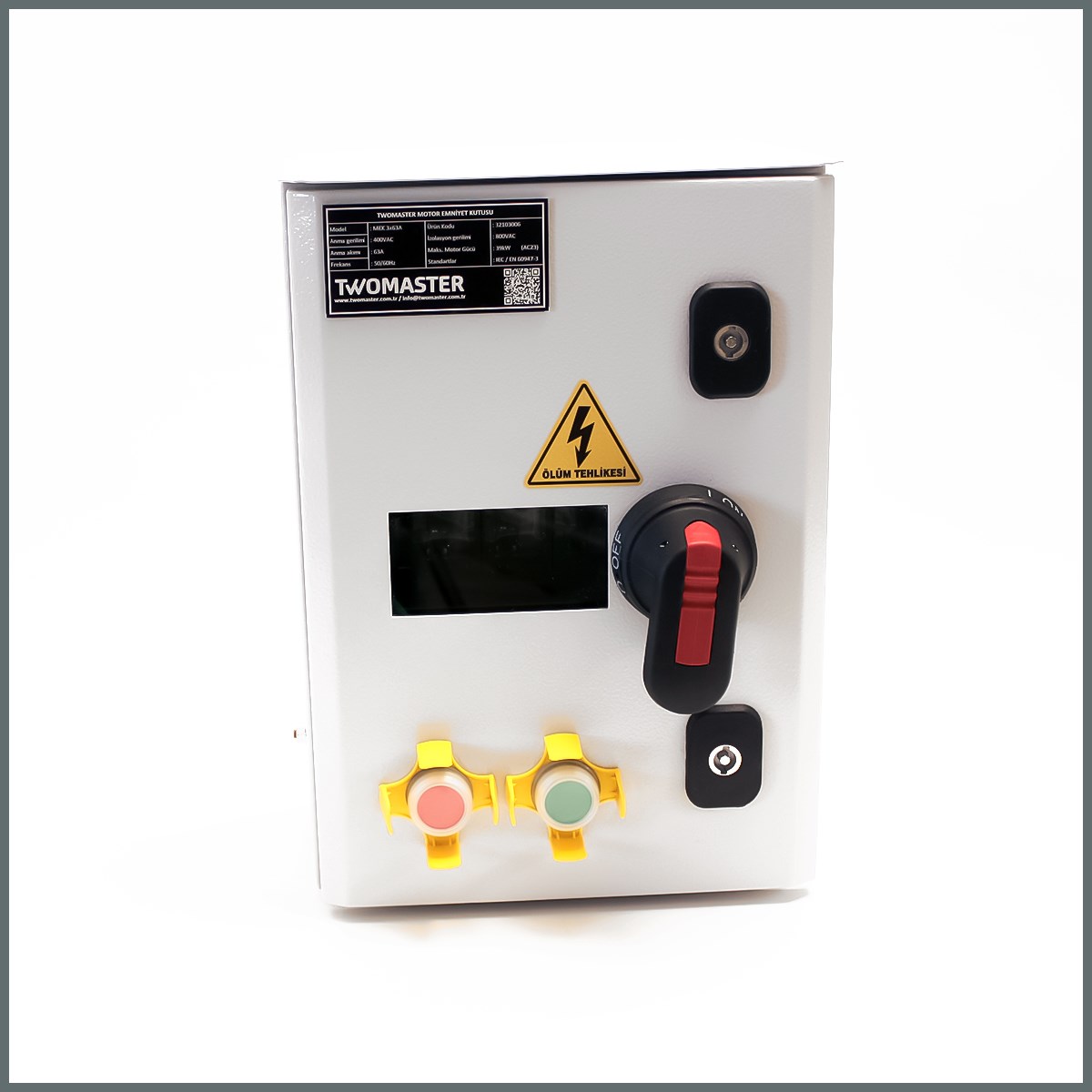 3x63A Motor Emniyet Kutusu IP65  (Yük Sınıfı:AC-23)