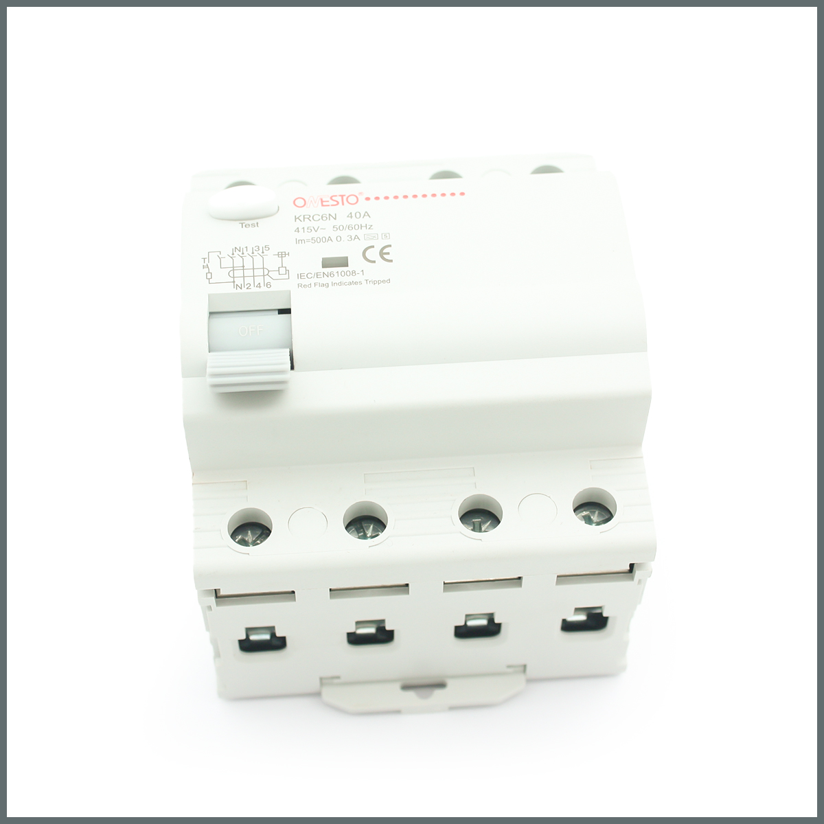 40A A Tipi RCCB (3P+N) 300mA (s) (s) Delayed version (130~500mS)