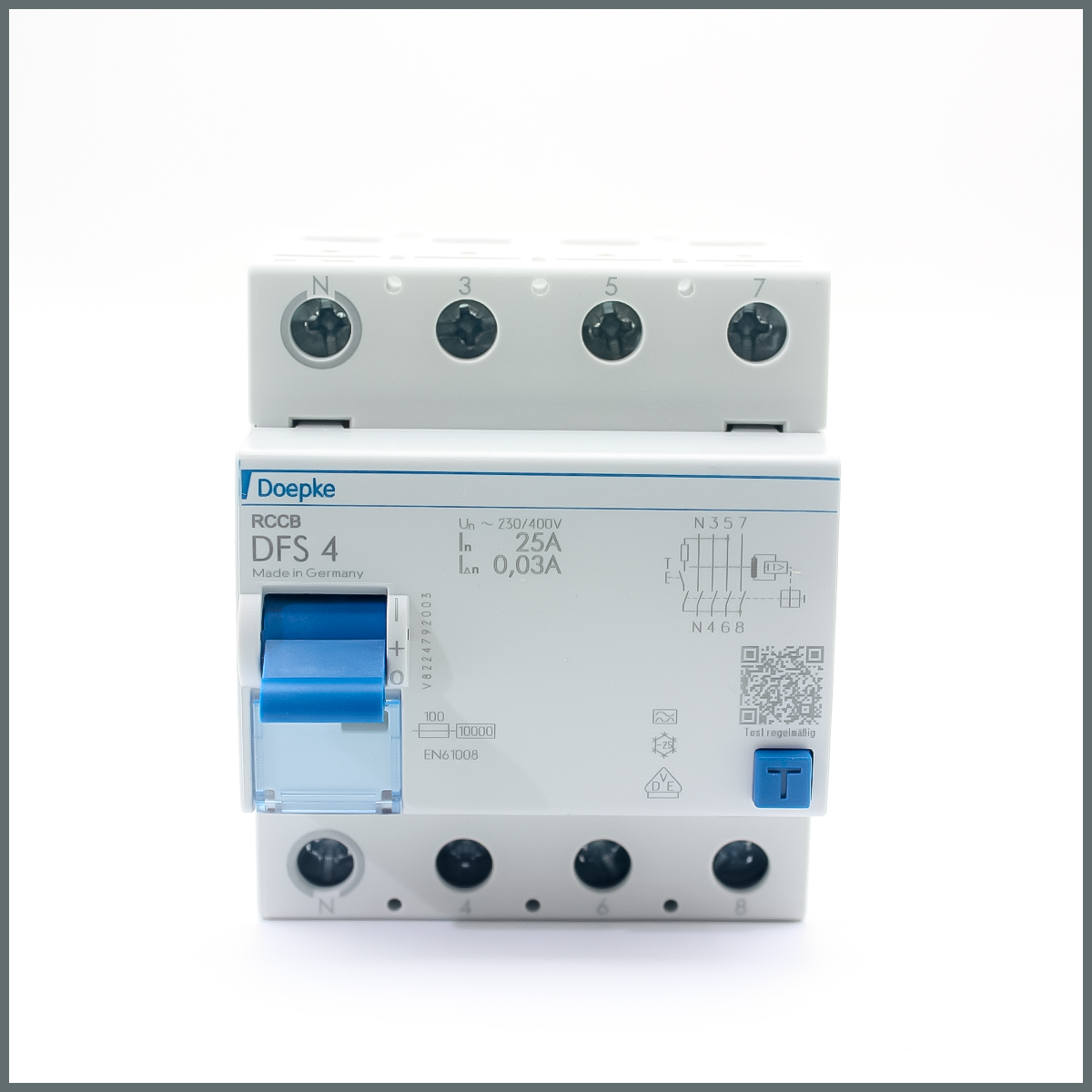 4x25A RCCB 0.03A (A tipi) 