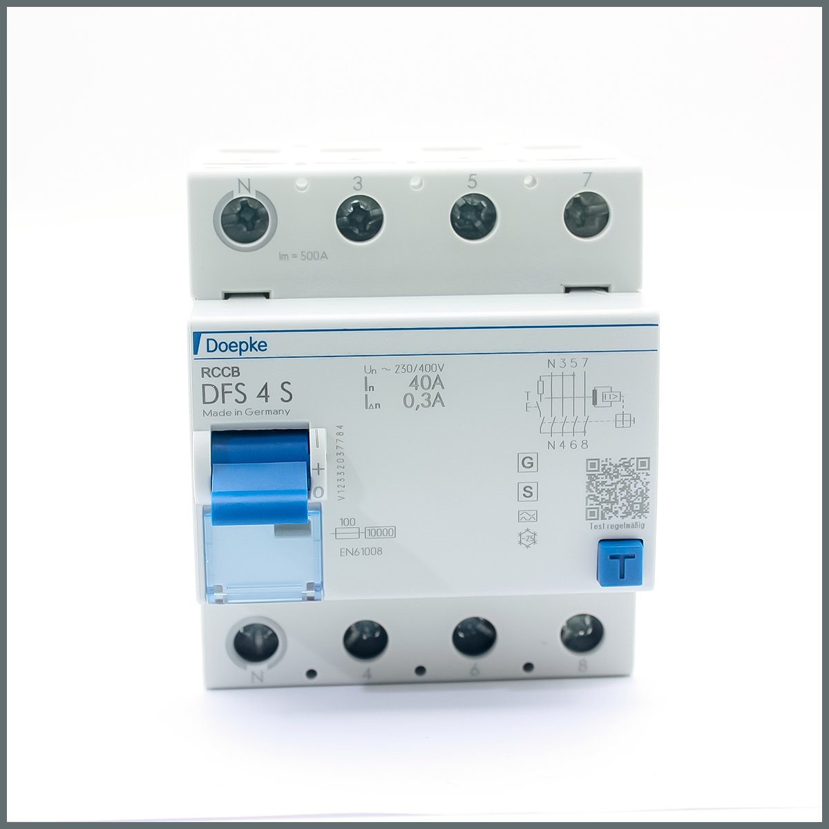 4x40A RCCB 0.30A (A tipi)  (S:selective)