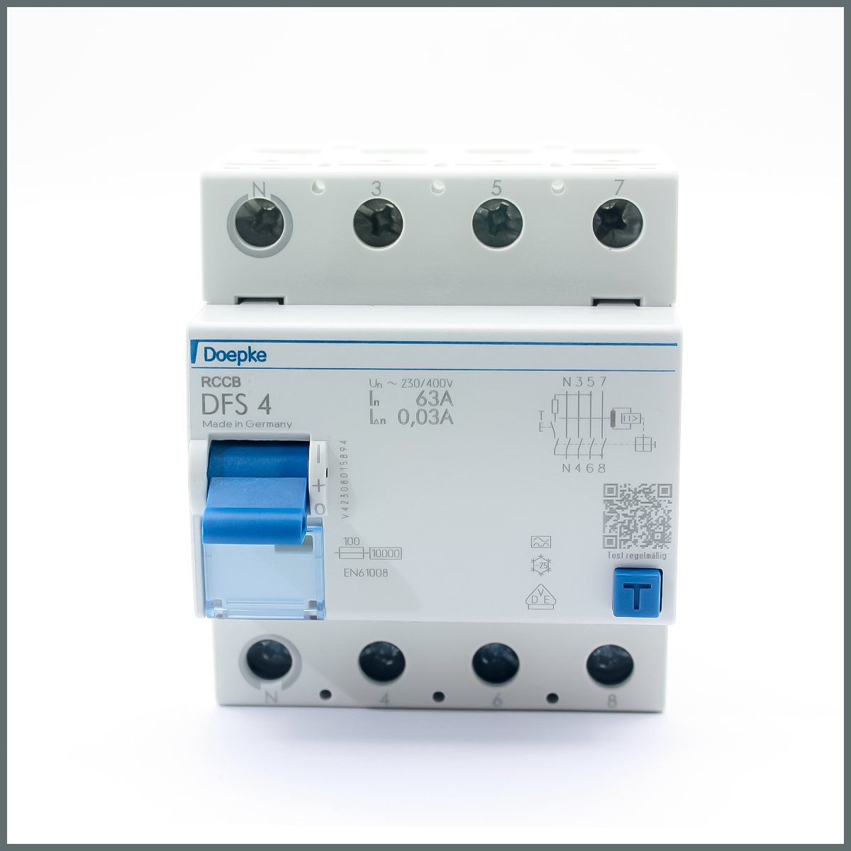 4x63A RCCB 0.03A (A tipi) 