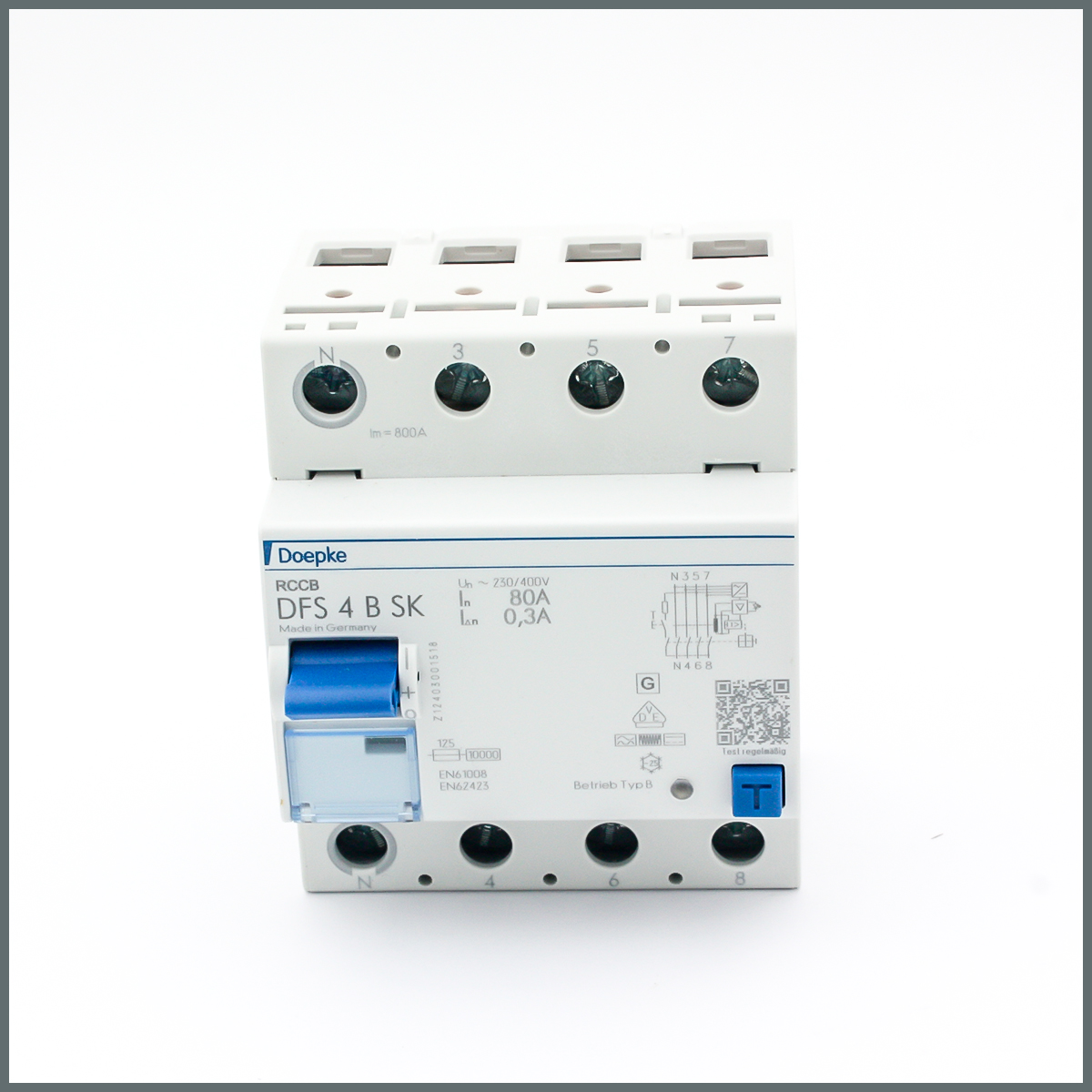 4x80A RCCB 0.30A (B tipi) (SK) 