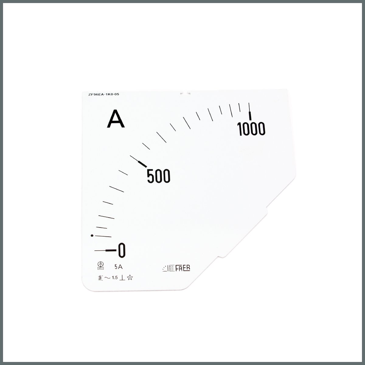Ampermetre Ölçü Kartı (96x96 mm.) 1000/5A 