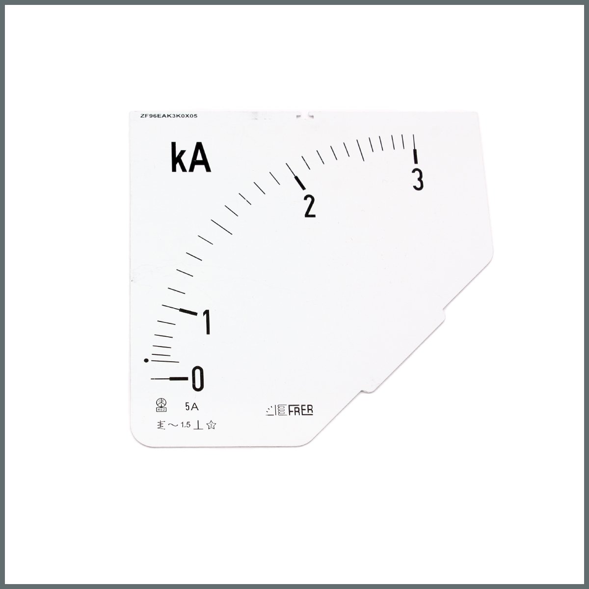 Ampermetre Ölçü Kartı (96x96 mm.) 3000/5 