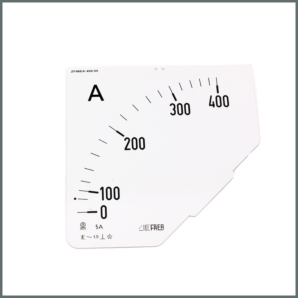 Ampermetre Ölçü Kartı (96x96 mm.) 400/5A 