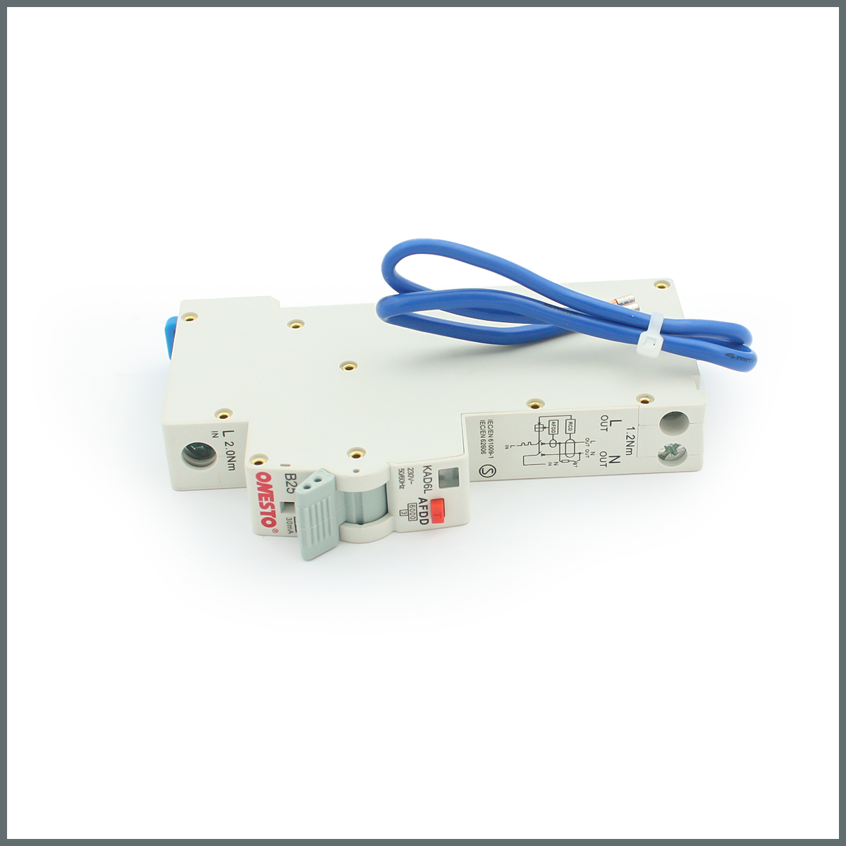 Ark Hata Kesicisi (RCBO'lu) (B Eğrisi)  1P+N  / 30mA / 25A / AFDD + RCD