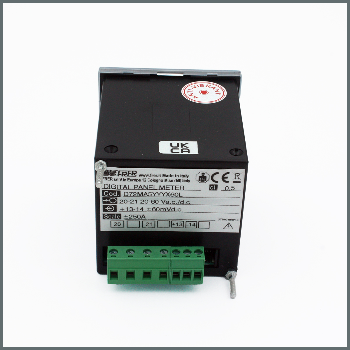 Dijital DC Voltmetre Vdc ±200V 72x72 Aux.20÷60V + Titreşim Dayanımı