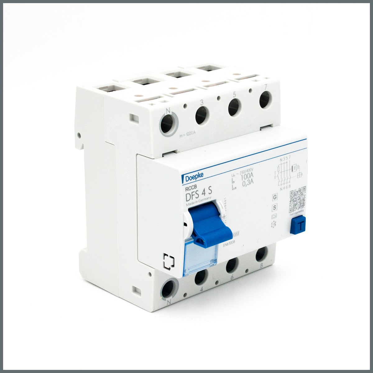 Doepke 4x100A RCCB 300mA (A tipi Kaçak Akım Rölesi) (S:selective)