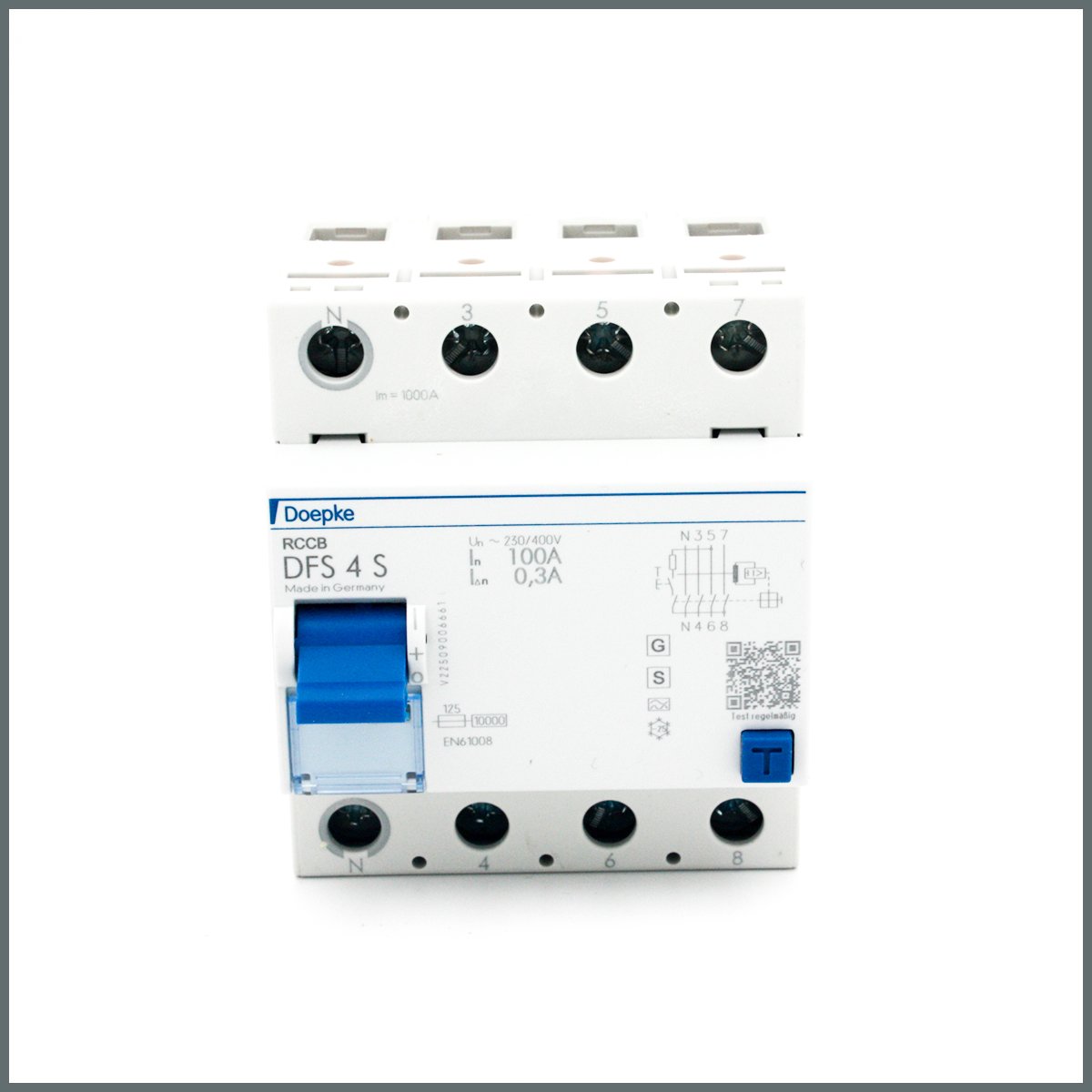 Doepke 4x100A RCCB 300mA (A tipi Kaçak Akım Rölesi) (S:selective)