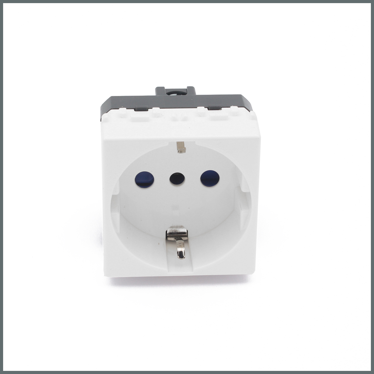 Ev Tipi Modüler CihazlarPalazzoli domoTER Serisi Schuko Priz (2 Modül) 16A 250V 2P+T (İtalyan/Alman) P30