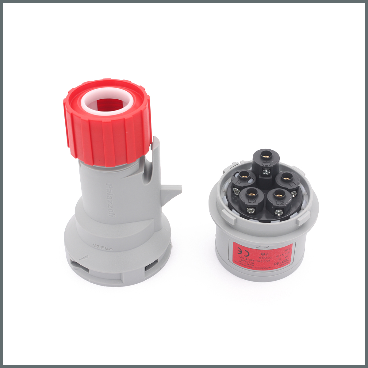 Fiş ve PrizlerPalazzoli Multimax Serisi Düz Fiş 16A (IP44) 400V 3P+N+T h:6