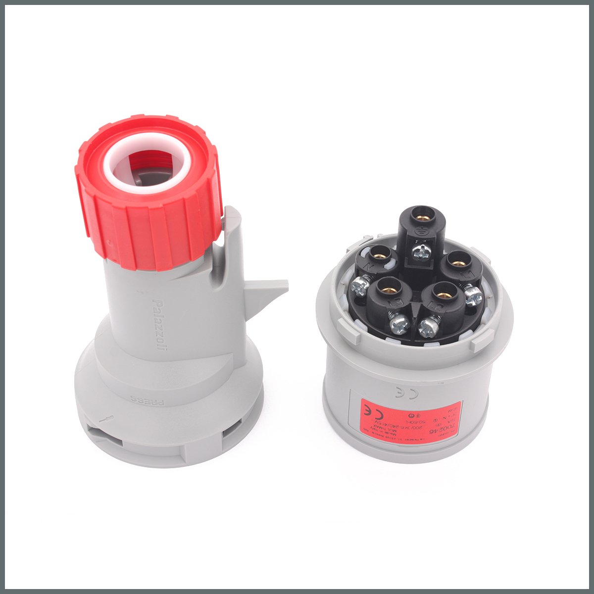 Fiş ve PrizlerPalazzoli Multimax Serisi Düz Fiş 32A (IP44) 400V 3P+N+T h:6