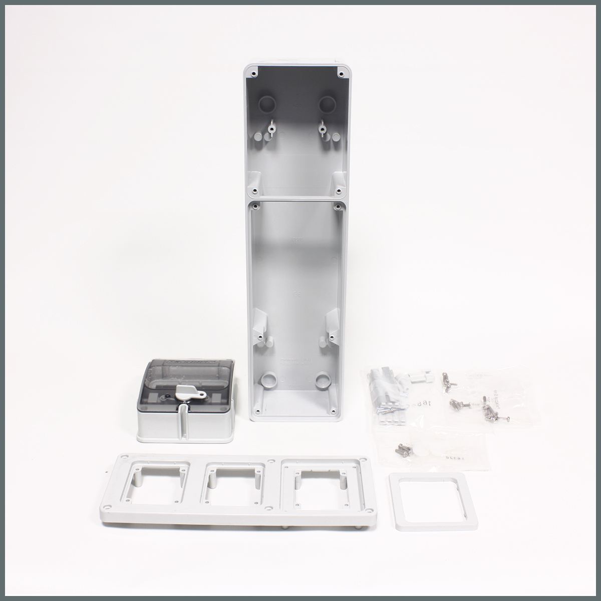 Fiş ve PrizlerPalazzoli TopTER Dağıtım Panosu (IP66) 5 Modül 3 Priz için / Şeffaf Pencereli