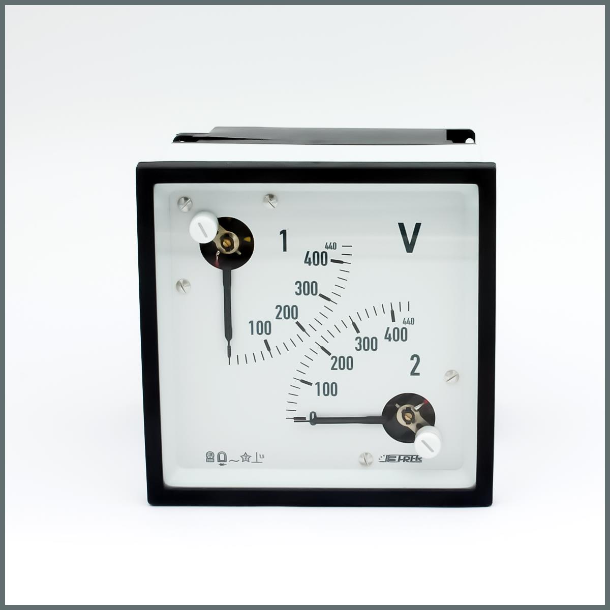 Frer Analog Double Voltmetre 96x96 0-440V 