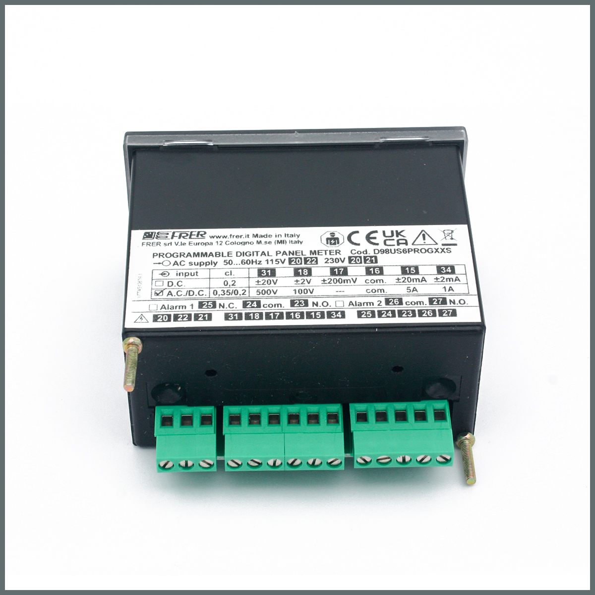 Frer Dijital Ölçü Aleti Programlanabilir AC/DC A-V Aux.115-230V 