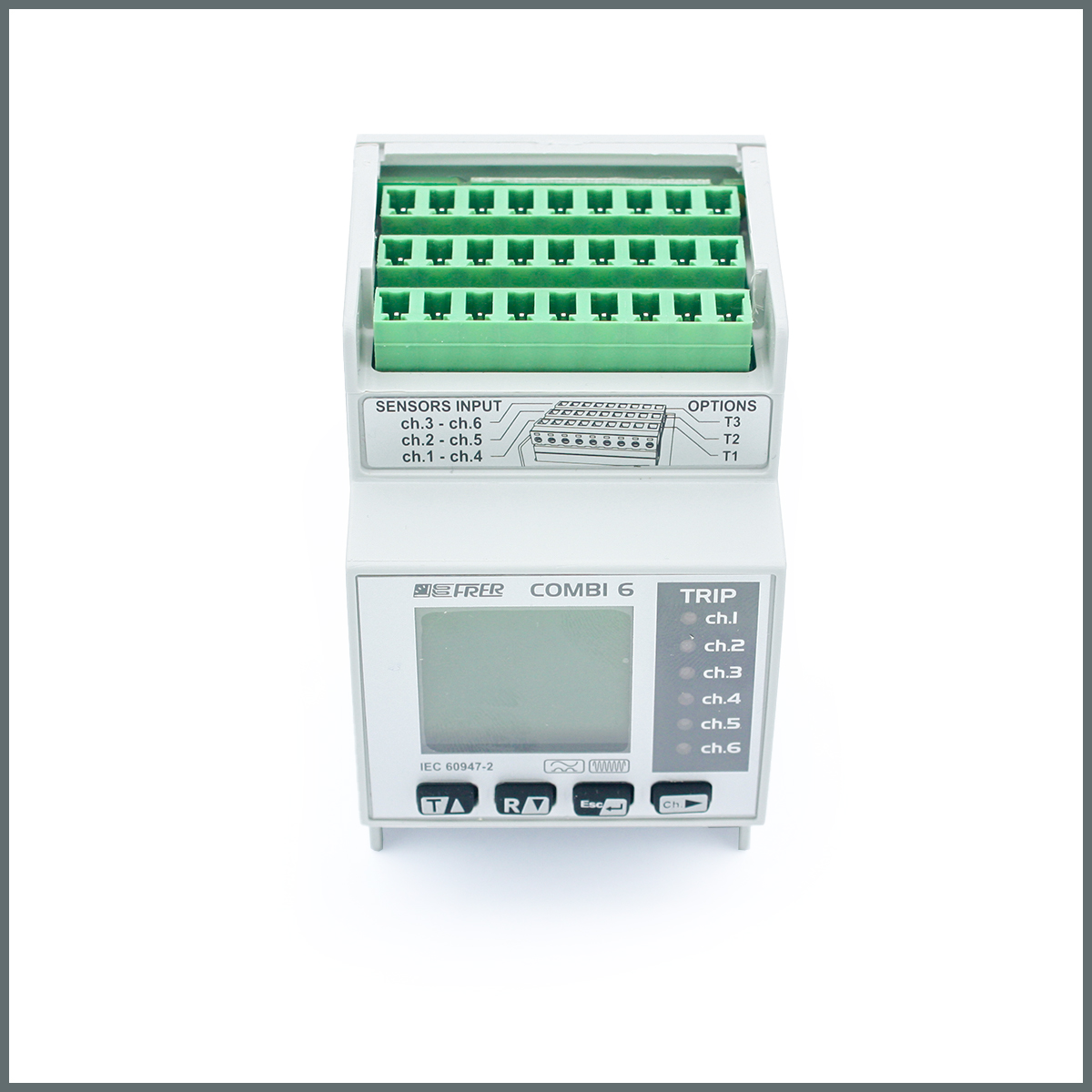 Frer F Tipi Kaçak Akım Rölesi 6 Kanal 80-260Vac/dc 30mA-30A. 3Modül