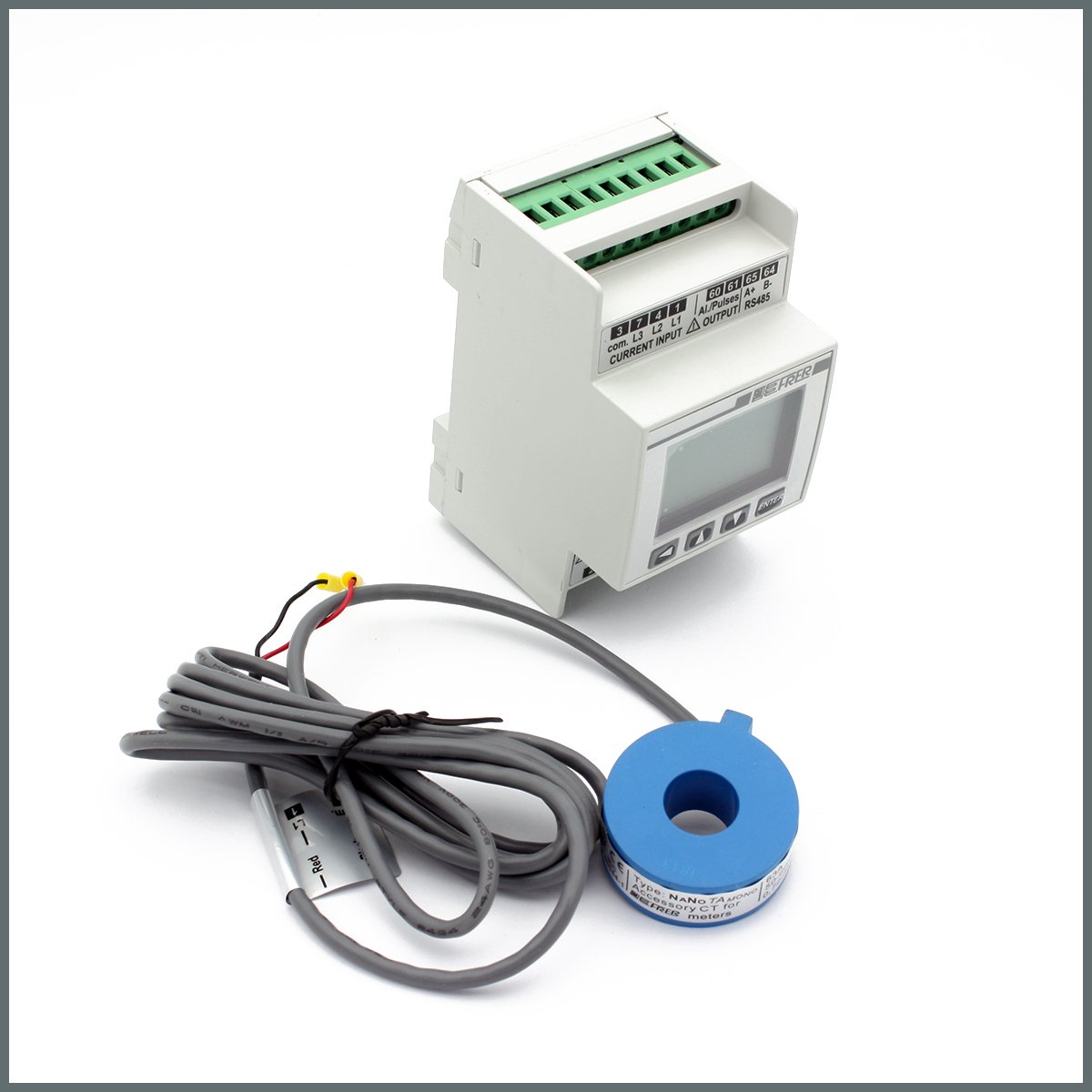 Frer NANO Mono Enerji Analizörü Giriş:63A AT dahil, 230V, RS485 Modbus