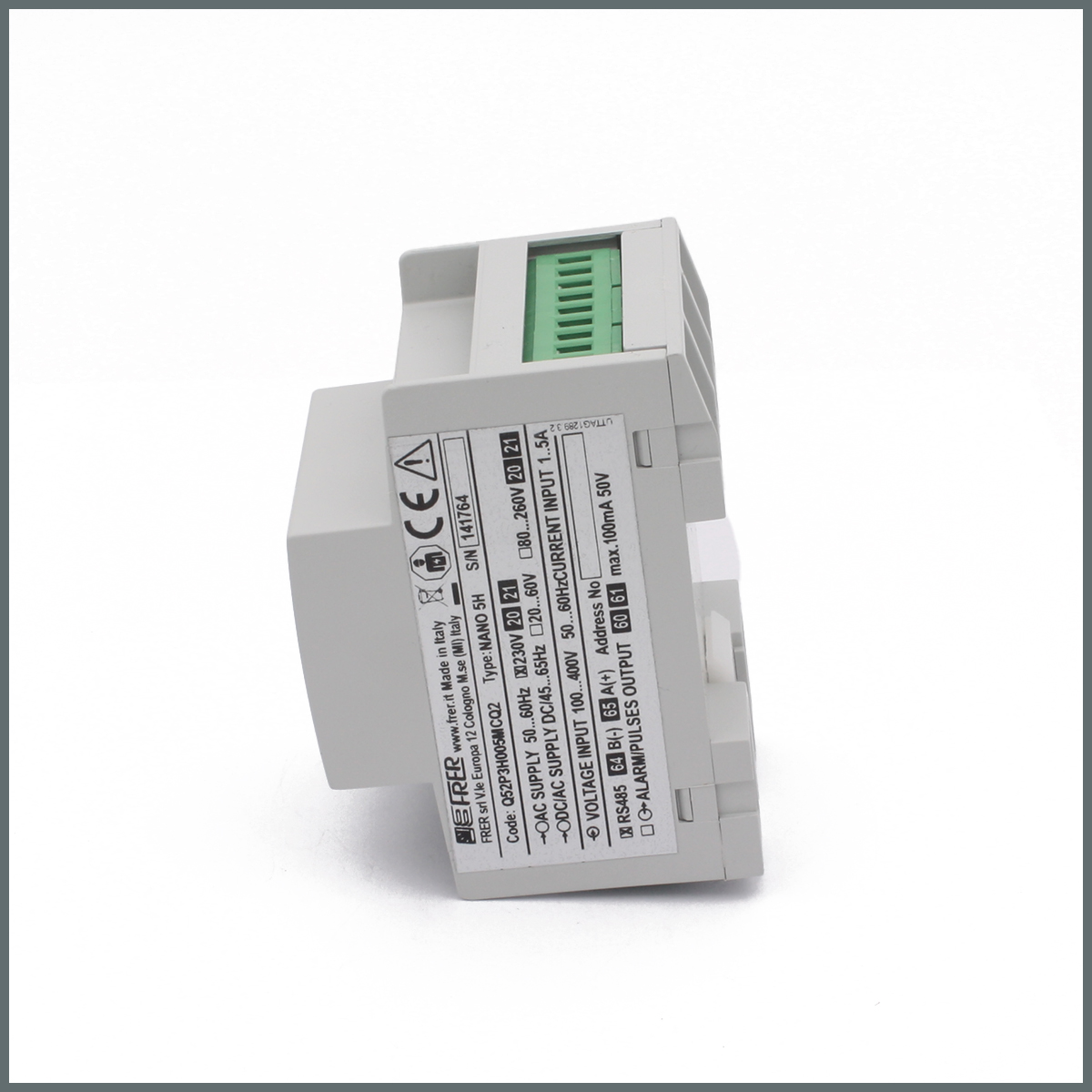 Frer NANO5H Enerji Analizörü Giriş:1-5A, 100-400V, RS485 Modbus