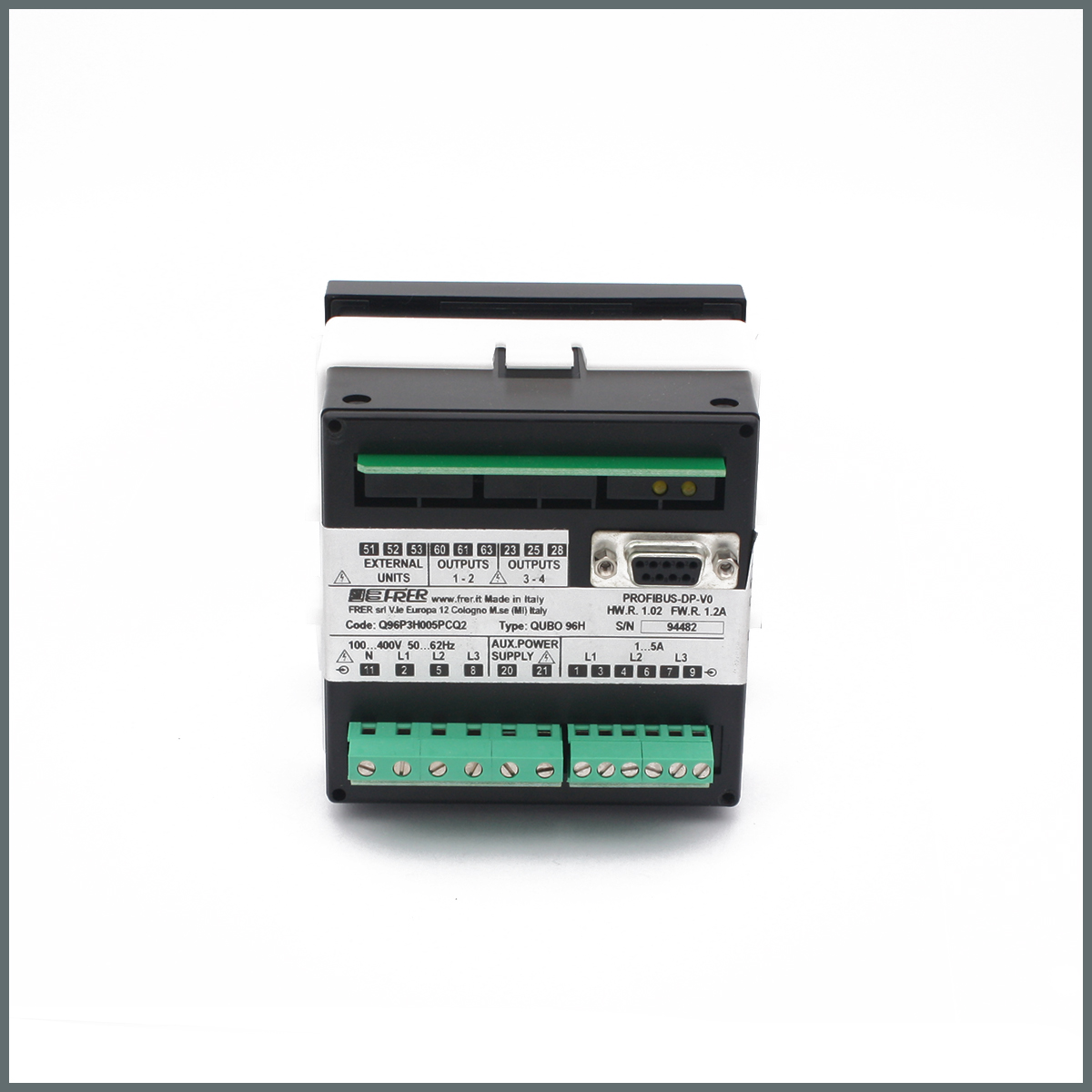 Frer QUBO96H Şebeke Analizörü  PROFIBUS DP V0