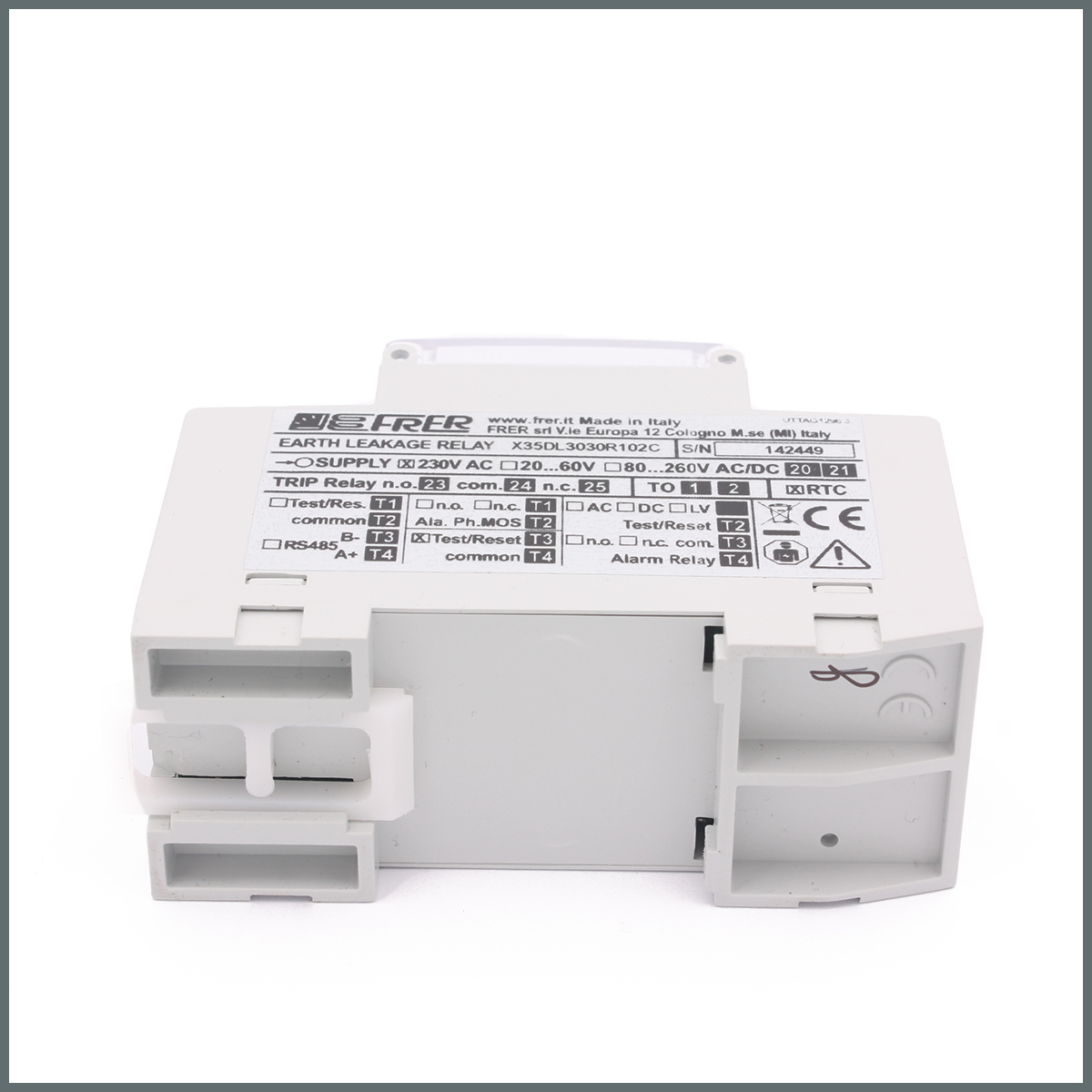 Frer T.K.A.K. R. A,AC ve F Tipi / T-R / RTC 230VAC/30mA--30A/2Modül/Ray Tipi