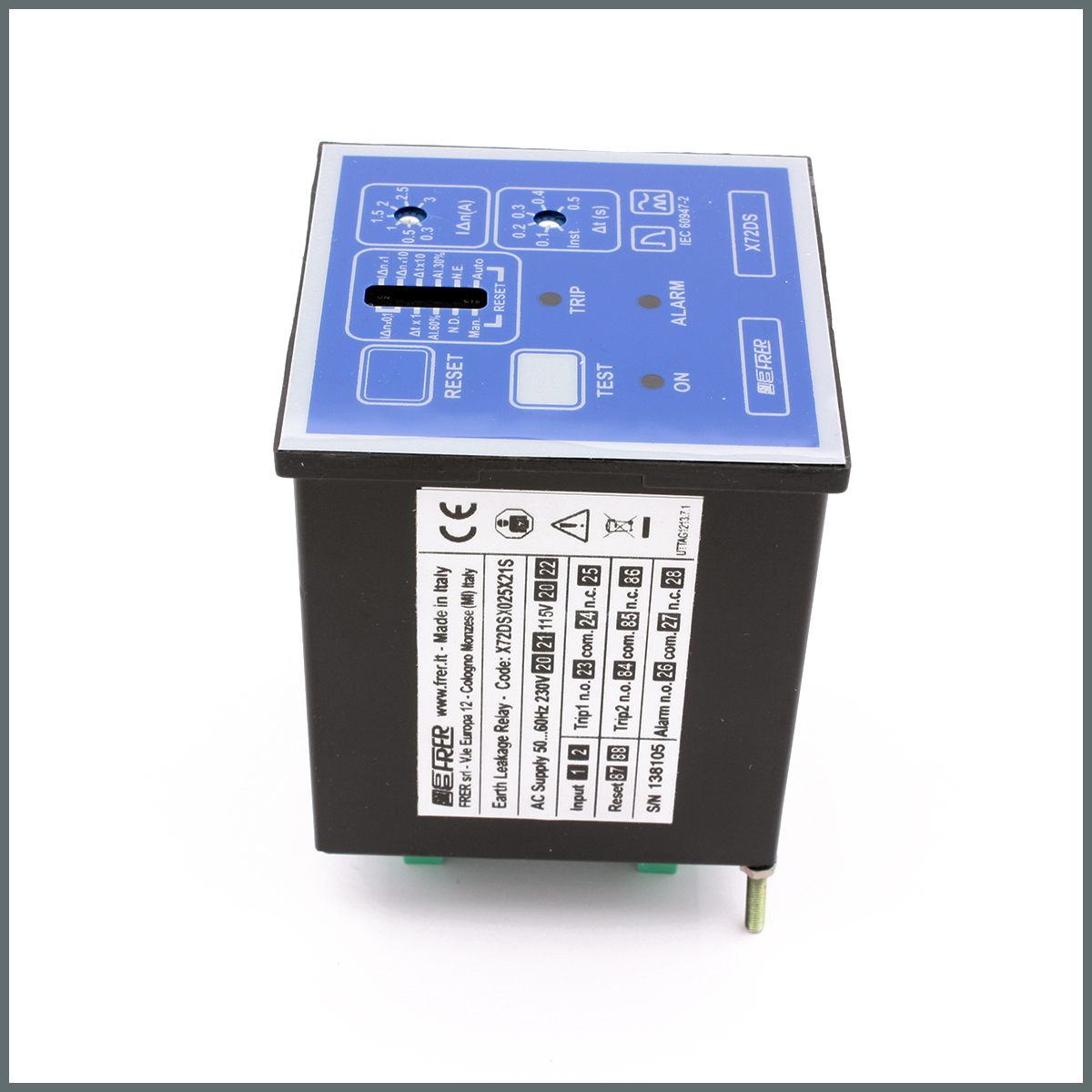 Frer T.K.A.K. Rölesi (A,AC Tipi) (Pano Tipi) 230VAC / 30mA--30A / 72x72mm. 