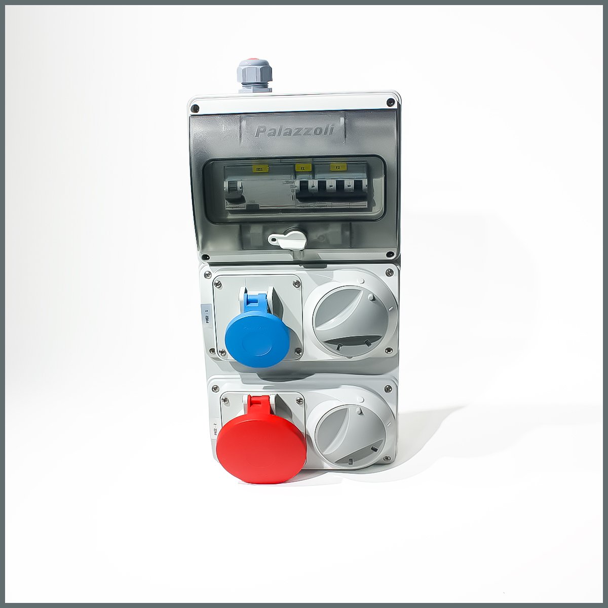 IP44 Kombinasyon Panosu  1 ad. 3x16A, 1ad. 5x32A Kilitli Priz